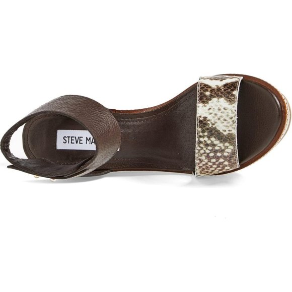 NWOT Steve Madden Bevrlie Snake Print Wedges 8 - Picture 3 of 8